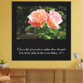 O voor een leven van sensaties . . . (John Keats) Canvas Afdruk (Insitu (Woonkamer))