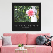 O voor een leven van sensaties (Keats quote) Canvas Afdruk (Insitu (Woonkamer))