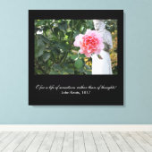 O voor een leven van sensaties (Keats quote) Canvas Afdruk (Insitu (Houten vloer))