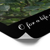 O voor een leven van sensaties (Keats quote) Poster (Hoek)