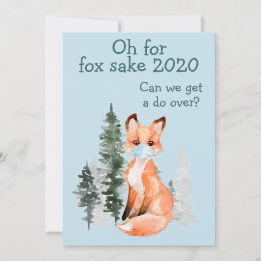 O voor Fox Sake 2020 Do-over Feestdagenkaart (Voorkant)