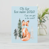 O voor Fox Sake 2020 Do-over Feestdagenkaart (Staand voorkant)