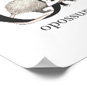 O voor Opossum Poster (Hoek)