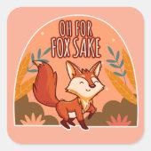 O Voor Schatjes En Grappige Vossen Vierkante Sticker (Voorkant)
