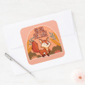 O Voor Schatjes En Grappige Vossen Vierkante Sticker (Envelop)