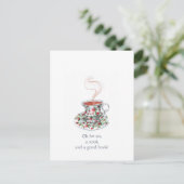 O, voor thee, een hoekje, en een goed boek! briefkaart (Staand voorkant)