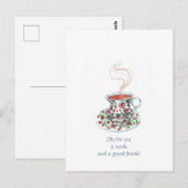 O, voor thee, een hoekje, en een goed boek! briefkaart (Voorkant / Achterkant)