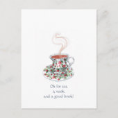 O, voor thee, een hoekje, en een goed boek! briefkaart (Voorkant)