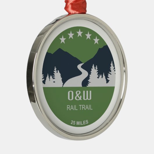O&W Rail Trail Metalen Ornament (Rechts)