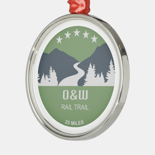 O&W Rail Trail Metalen Ornament (Links)