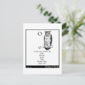 O was ooit een beetje uil briefkaart (Staand voorkant)