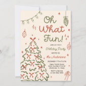 O wat een leuk handgetekend kerstfeest kaart (Voorkant)