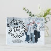 O wat een leuk kerstgroet feestdagenkaart (Staand voorkant)