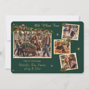 O wat een leuk kerstkaart met 4 foto's