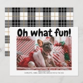 O wat een leuk kerstkaart met vetgedrukte geblokte (Voorkant / Achterkant)