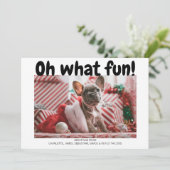 O wat een leuk kerstkaart met vette letter geruite (Staand voorkant)