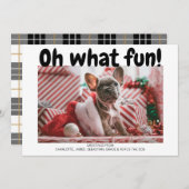 O wat een leuk kerstkaart met vette letters en rui (Voorkant / Achterkant)