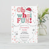 O wat een leuk retro kerstfeest  kaart (Staand voorkant)