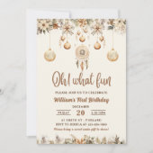 O wat een leuke Kerst bloemige Kerst verjaardag Kaart (Voorkant)