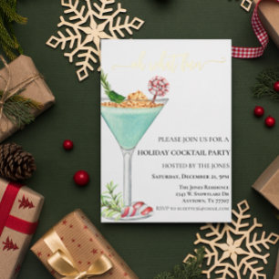 O wat een leuke Kerst Cocktailparty Folie Uitnodiging