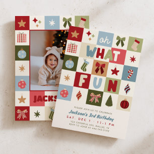 O wat een leuke Kerst Kinderen Verjaardag Kaart