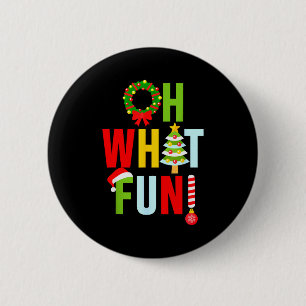 O wat een leuke kerst met krans en boom ronde button 5,7 cm