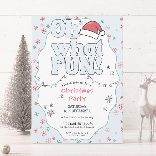 O wat een leuke retro kerstfeest  kaart