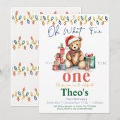 O wat is het leuk om één teddybeer uitnodiging te  (Voorkant / Achterkant)