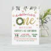 O wat is het leuk om één verjaardagsuitnodiging te kaart (Staand voorkant)