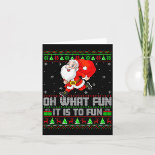 O wat is het leuk om grappige kerstman te rennen l kaart