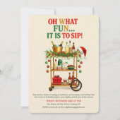O wat is het leuk om te nippen! Kerstfeestcocktail Kaart (Voorkant)