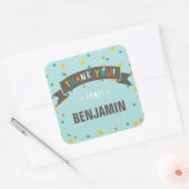 O wat leuk Confetti Verjaardag Bedankt Sticker (Envelop)