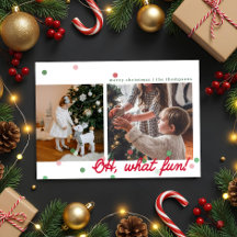 O, wat leuk! Confettistippen - Vlakke kerstkaart