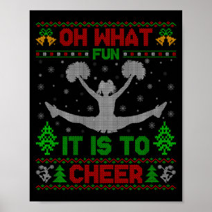 O wat leuk is het om kerst Cheerleading lelijk te Poster