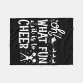 O wat leuk is het om kerst leuk cheer te juichen fleece deken (Voorkant (Horizontaal))