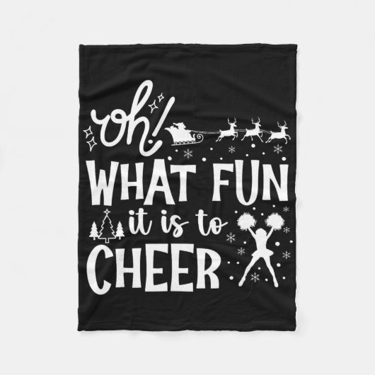 O wat leuk is het om kerst leuk cheer te juichen fleece deken (Voorkant)