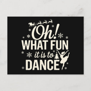 O wat leuk is het om Kerstbal te dansen Kerstmis Feestdagenkaart