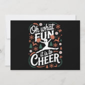 O wat leuk is het om lelijk Cheerleading Kerstmis Feestdagenkaart (Voorkant)