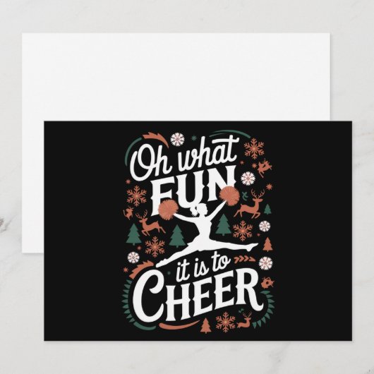 O wat leuk is het om lelijk Cheerleading Kerstmis Feestdagenkaart (Voorkant / Achterkant)