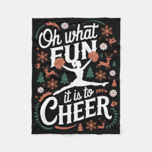 O wat leuk is het om lelijke cheerleading Kerstmis Fleece Deken