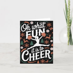 O wat leuk is het om lelijke cheerleading Kerstmis Kaart