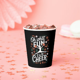 O wat leuk is het om lelijke cheerleading Kerstmis Papieren Bekers