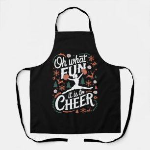O wat leuk is het om lelijke cheerleading Kerstmis Schort