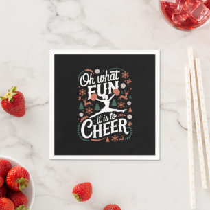 O wat leuk is het om lelijke cheerleading Kerstmis Servet