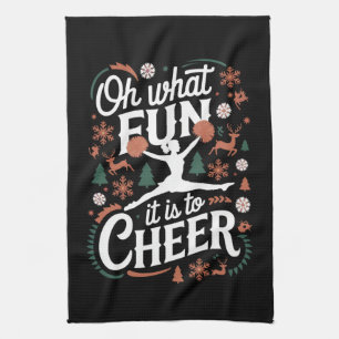 O wat leuk is het om lelijke cheerleading Kerstmis Theedoek