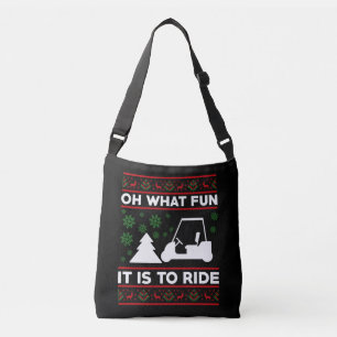 O wat leuk is het om met een golfkar kerst te vier crossbody tas