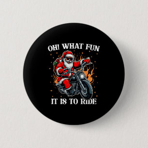 O wat leuk is het om motor te rijden Biker Sinterk Ronde Button 5,7 Cm