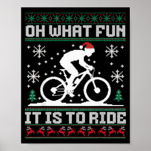 O wat leuk is het om mountainbike te rijden Biker  Poster