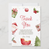 O wat leuk kerst verjaardag bedankkaart kaart (Voorkant)