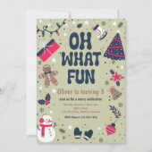 O wat leuk | Kerst Winter Verjaardagsfeestje Kaart (Voorkant)